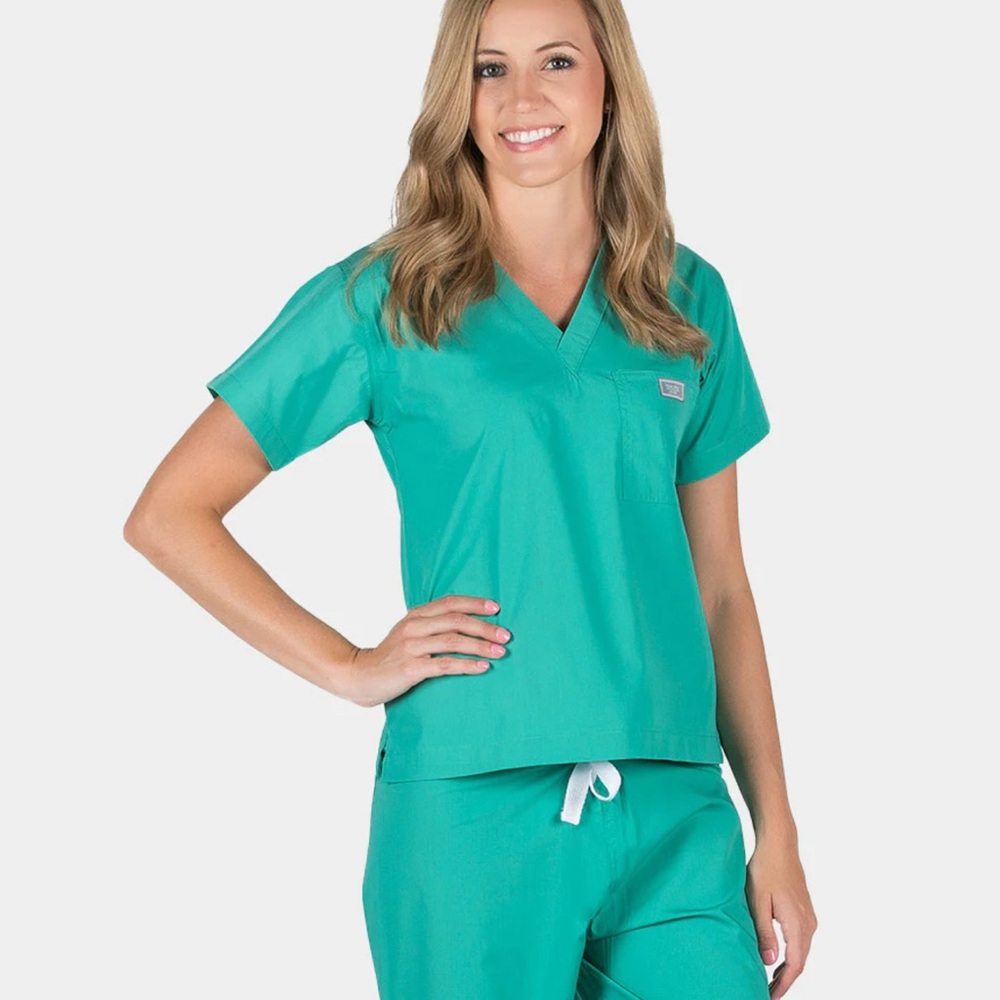 Blue Sky Scrub top
